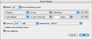 Smart Playlist Configuration
